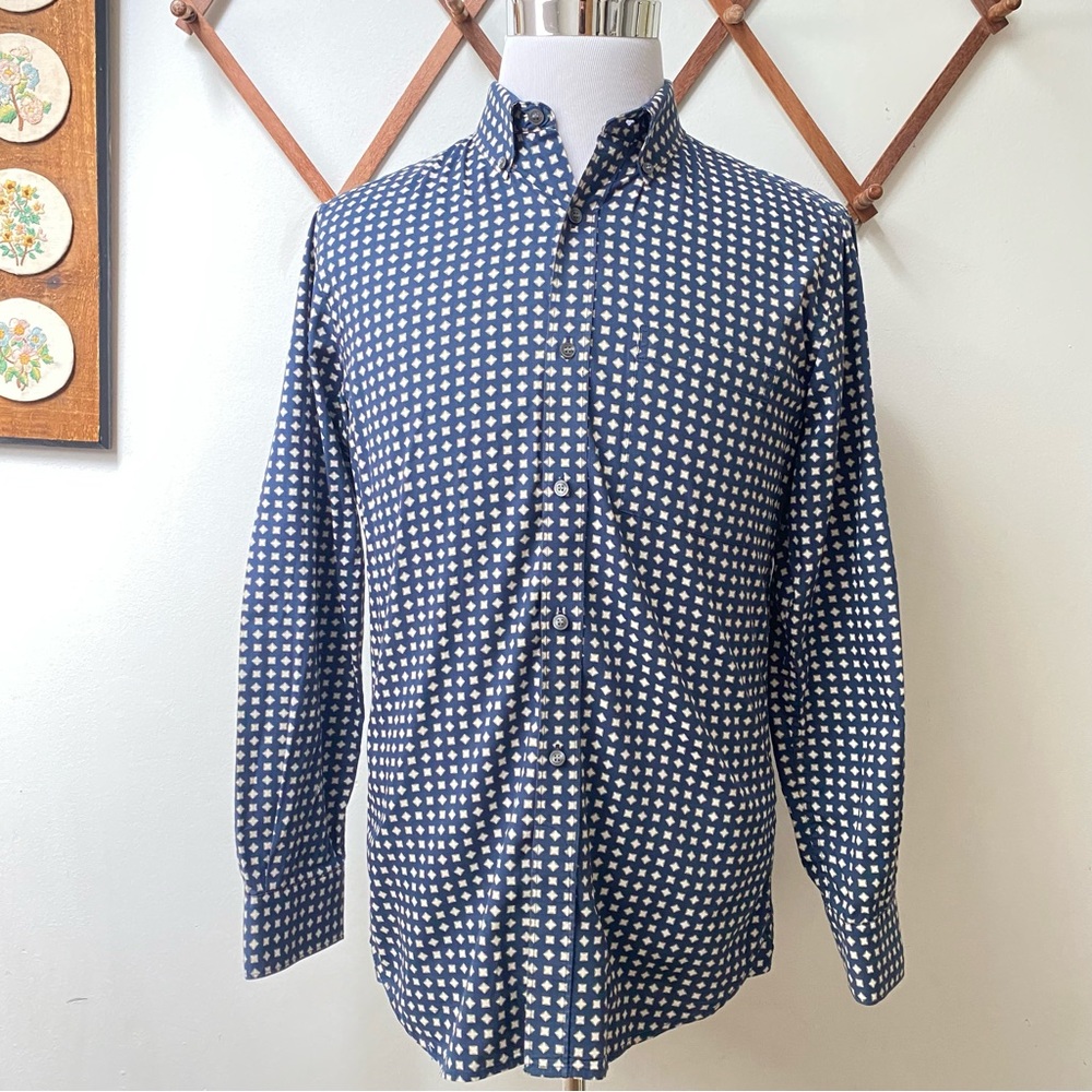 French Connection Argyle Diamond Patterned Shirt - image 1